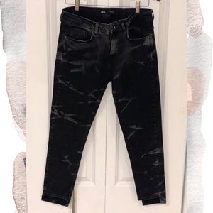 ZARA Lightening Strike Skinny Ankle Jeans